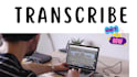 transcribe audio video interviews podcast transcripts french