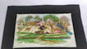 create acrylic painting with needlepoint embroidery art and ship to you