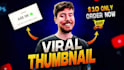 design eye catchy thumbnails design for youtube video