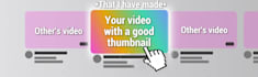 make thumbnails for your video