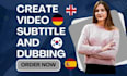 professionally translate subtitle and dub your english spanish german videos