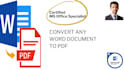 convert any word document to PDF or pdf to docx