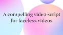 be your permanent youtube video script writer