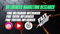 find instagram influencer or tiktok influencers