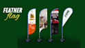 design feather flag, teardrop flag, in 4 hours