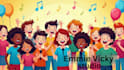 create  engaging songs for kids with a childlike voice