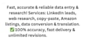 provide fast,accurate data entry linkedin and web research