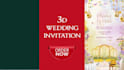 create 3d wedding invitation video