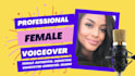 do an american female voiceover recording for your project