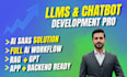 do rag ai chatbot, ai agent, langchain, gpt, nlp and llm for your saas website
