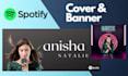 design spotify and soundcloud banner, cover super fast