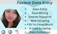 do fastest data entry and web research in low price