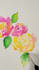 paint simple watercolor flowers and  patterns