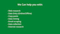 do excel data entry, web research, typing and copy paste job