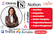 design notion template as notion expert make com automation workflow zapier