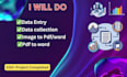 manual data entry typing work, convert PDF to word, data collection