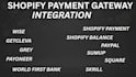 activate shopify payment with balance , paypal into your website
