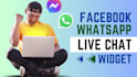 integrate whatsapp, facebook live chat widget in website