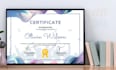 custom certificate design with 20 name entries