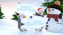 make funny penguin christmas and new year video