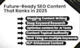 do SEO content writing with aeo, GEO, aio, on page and off page backlinks