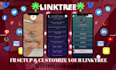 setup and customize linktree landing page with in one hour