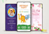 design cute kids birthday invitation and digital video invite