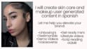 create skin care user generated content