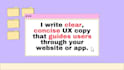 write UX and microcopy for your app and website