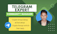 be telegram crypto community manager for your crypto project