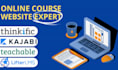 setup your online course website on thinkific, kajabi and teachable