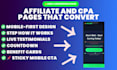 design high converting affiliate or CPA landing pages