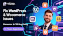 fix wordpress issues, bugs, errors, elementor, and payments
