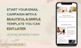 create a canva easy to edit email template for mailchimp USA seller