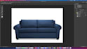 do a custom PSD sofa mockup for apply your fabrics