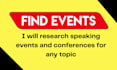 find speaking events and conference for you