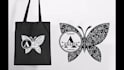 create butterfly monogram logo