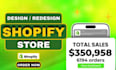 build shopify store design shopify website as  shopify dropshipping expert