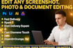 do edit any text in an image or screenshot