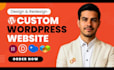create a professional custom wordpress website using elementor, divi or wpbakery