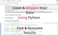clean, analyze, and visualize your data using python