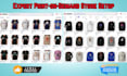 expert print on demand store setup on redbubble, teespring