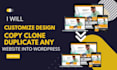 customize design copy clone duplicate  website to wordpress
