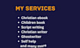 be your christian book writer, ebook writer, amazon kdp, devotional book