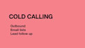 do b2b and b2c cold calling and appointment setting