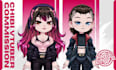 draw and rigging live2d chibi vtuber model for streaming