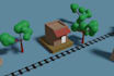create a simple 3d low poly model for you