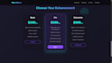 a futuristic animated landing page using HTML and CSS