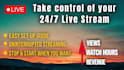 provide 247 live streaming setup instructions with screen recorded video