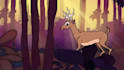 create beautiful 2d parallax animation with a deer and forest backgroun
